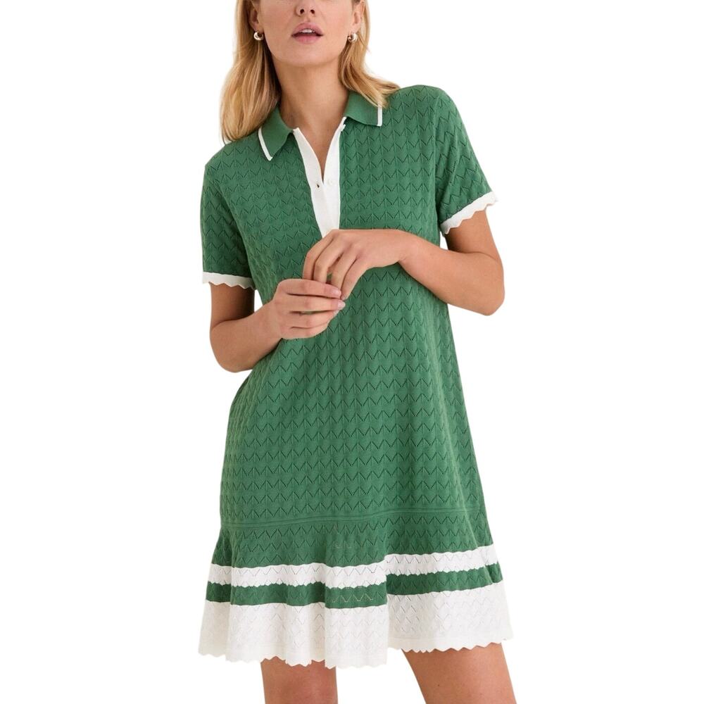 TUCKERNUCK Mountain View Green May Sweater Polo Dress Size XXXL New with Tag
